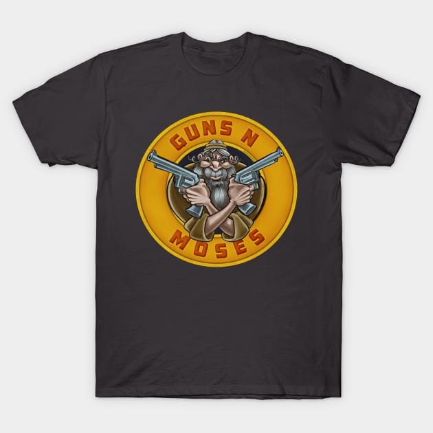 Guns N Moses. Funny Jewish Passover Graphic T-Shirt by sababa